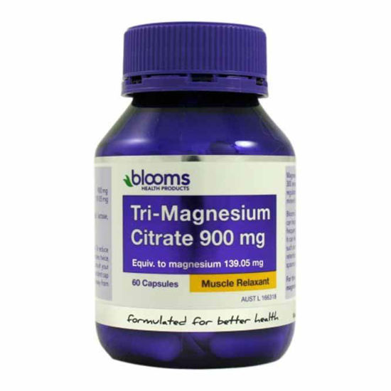 Blooms Tri-magnezijev citrat, 60 kapsul