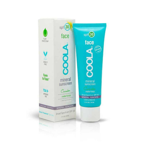Coola mineralna matirana krema za obraz z ZF 30 in esenco kumare, 50 mL