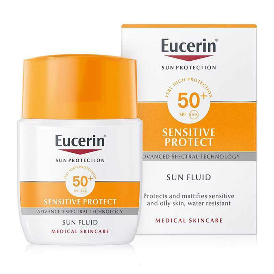 Eucerin Sun matirni fluid za zaščito obraza pred soncem ZF 50+, 50 mL