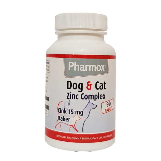 Pharmox Zinc Complex za pse in mačke, 90 tablet