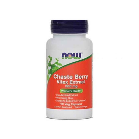 Now Vitex ekstrakt 300 mg Chaste Berry navadna konopljika, 90 kapsul