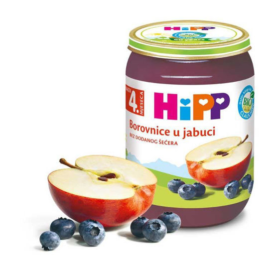 Hipp kašica jabolka in borovnice, 190 g