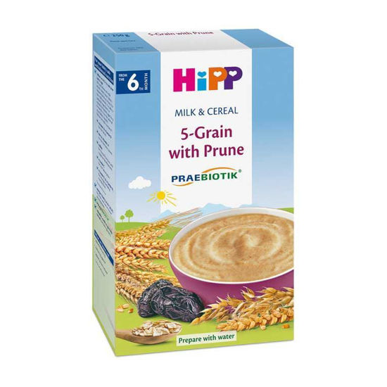 HiPP gotova mlečna kašica 5 ŽIT s slivo, 250 g