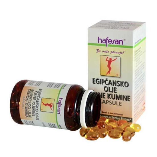 Hafesan egipčansko olje Črne kumine 500 mg, 60 kapsul ali KOMPLET