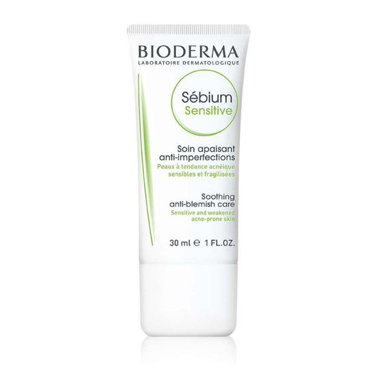 Bioderma Sebium Sensitive pomirjujoča nega za občutljivo, aknasto kožo, 30 mL