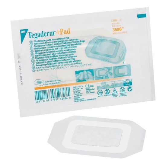 Tegaderm + PAD prozoren obliž z blazinico 5 cm x 7 cm, 50 obližev