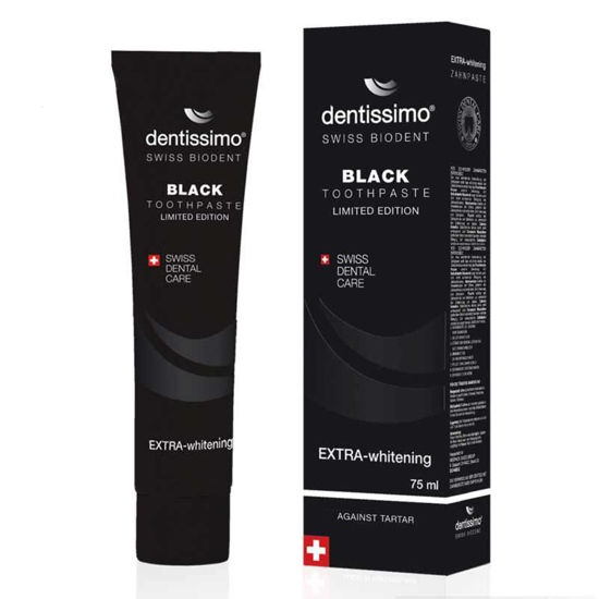 Dentissimo Black Extra belilna zobna pasta, 75 mL