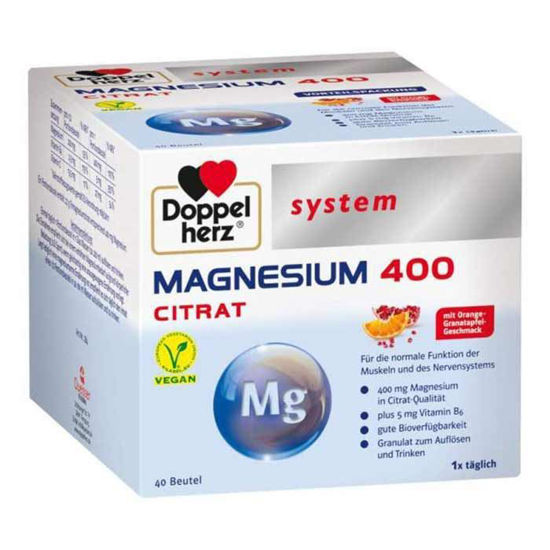 Doppel Herz System Magnezij 400 citrat - zrnca, 20 ali 40 vrečk
