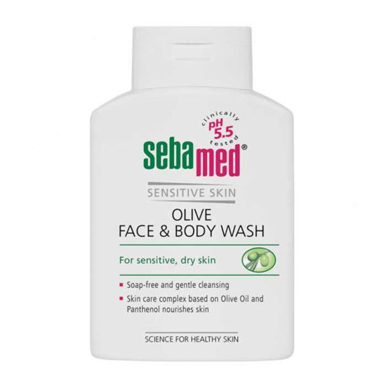 Sebamed gel za umivanje obraza in telesa - olivno olje, 200 mL