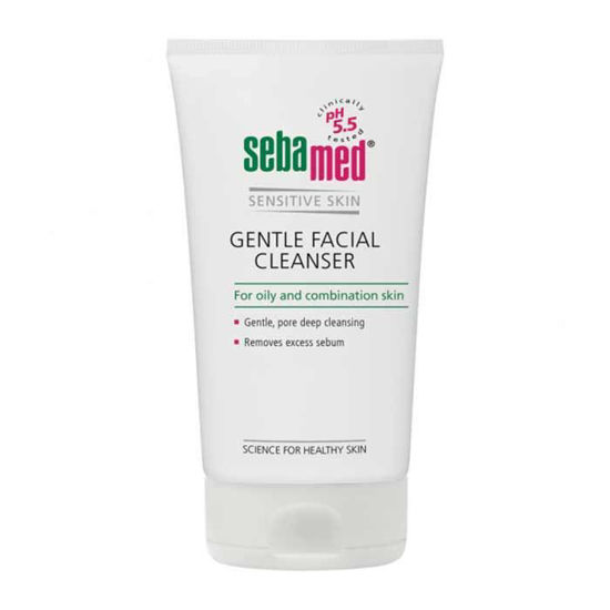 Sebamed nežni gel za umivanje za mastno ali suho kožo obraza, 150 mL
