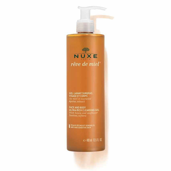 Nuxe Reve de Miel izjemno bogat čistilni gel za obraz in telo, 400 mL