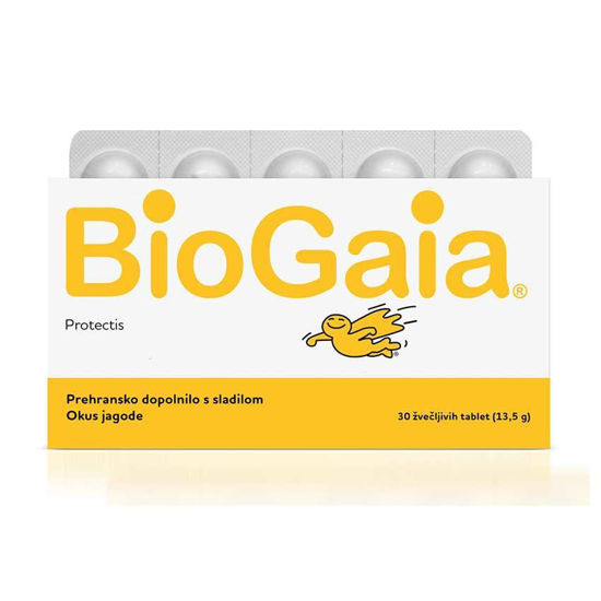 BioGaia ProTectis žvečljive tablete z okusom jagode, 30 tablet