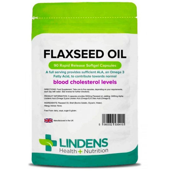Lindens laneno olje 1000 mg, 90 kapsul