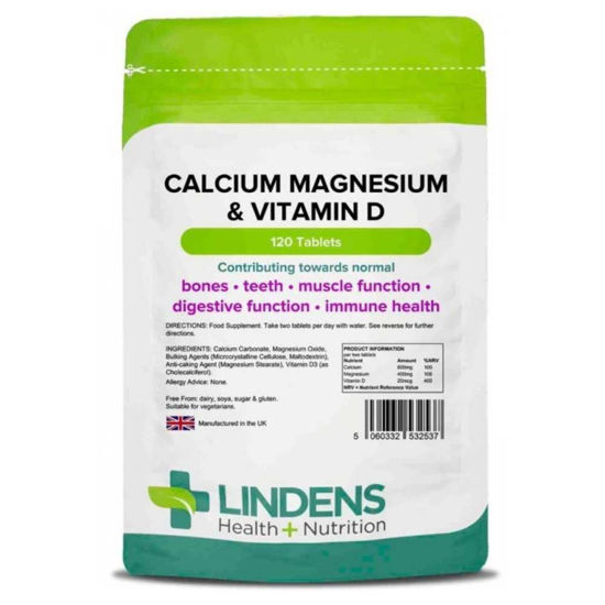 Lindens Kalcij, Magnezij in Vitamin D, 120 tablet