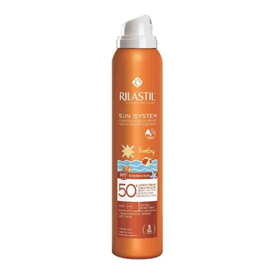 Rilastil Baby Sun System transparentno pršilo z ZF 50+, 200 mL