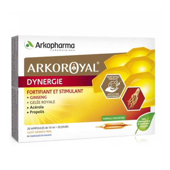 Arkoroyal Dynergie matični mleček, acerola in propolis - ampule, 20 x 10 mL