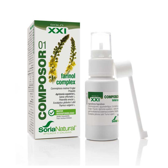 Soria Natural Farinol kompleks XXI pršilo za grlo, 30 mL