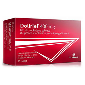 Slika Dolirief 400 mg, 20 filmsko obloženih tablet