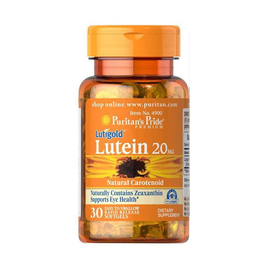 Puritan's Pride Lutigold Lutein 20 mg z zeaksantinom, 60 mehkih kapsul