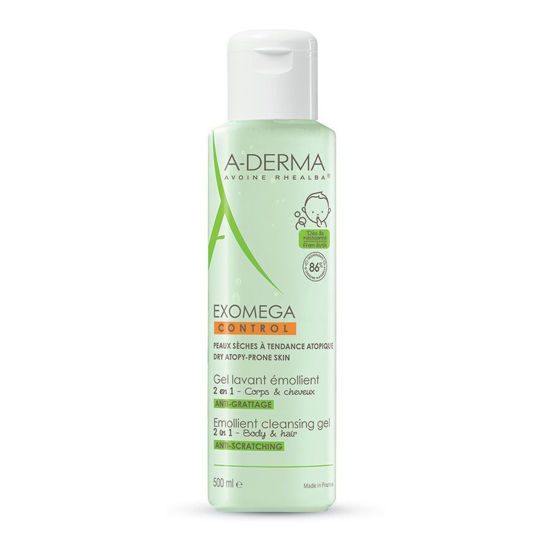 A-derma Exomega Control 2v1 emolientni čistilni gel, 200 ali 500 mL