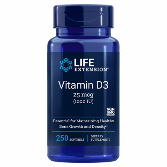 LifeExtension D3 vitamin 1000 IU / 25μg,  90 ali 250 kapsul