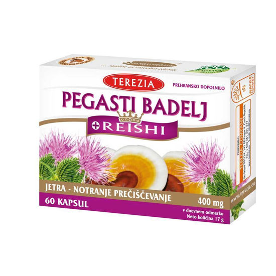 Terezia Pegasti badelj + reishi, 60 kapsul