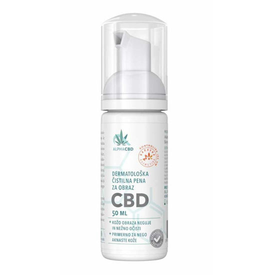 Alpha CBD dermatološka čistilna pena za obraz, 150 mL