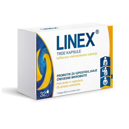 Linex mlečnokislinske bakterije, 32 kapsul