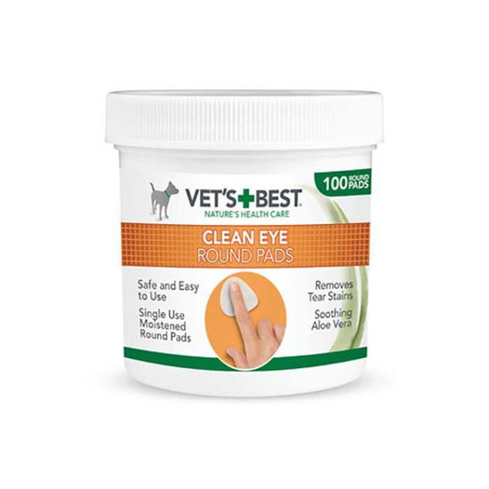 Vet's Best Clean Eye blazinice za čiščenje oči za mačke in pse, 100 blazinic