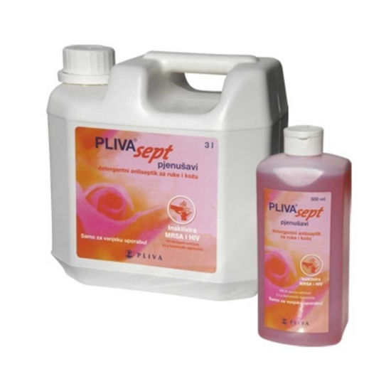 Plivasept peneči detergentni antiseptik, 500 mL