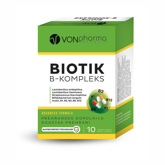 Biotik B-kompleks VONpharma, 10 vegetarijanskih kapsul ali AKCIJA