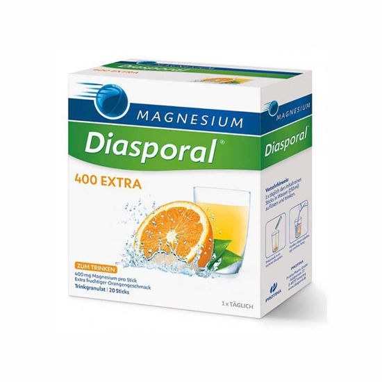 Magnesium diasporal 400 EXTRA z okusom pomaranče, 20 vrečk