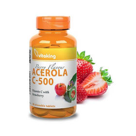 Slika VitaKing Acerola C-500 jagoda, 40 žvečljivih tablet