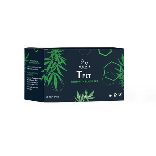 T FIT črni čaj s konopljo, 25 filter vrečk