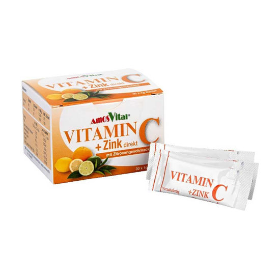 Amos Vital vitamin C + Cink direkt, 30 vrečk