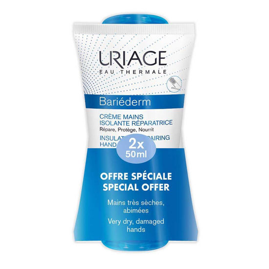 Uriage Bariederm krema za roke Duo Pack, 2x50 mL