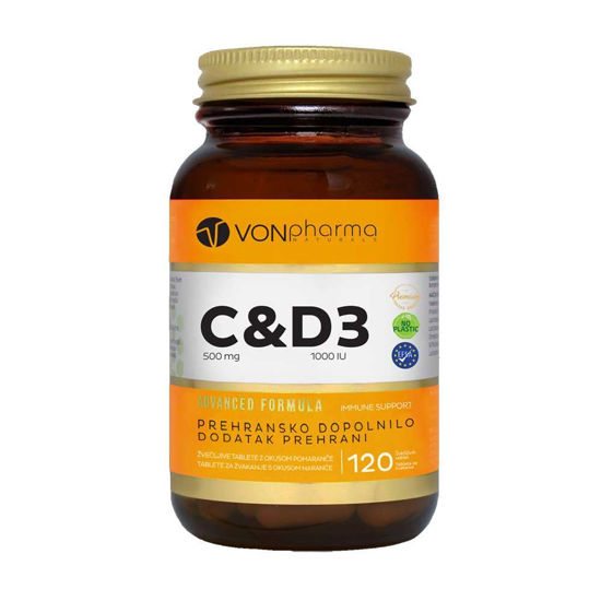 VONpharma Vitamin C & D3, 120 tablet
