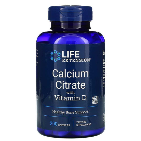 LifeExtension kalcijev citrat in D vitamin, 200 kapsul