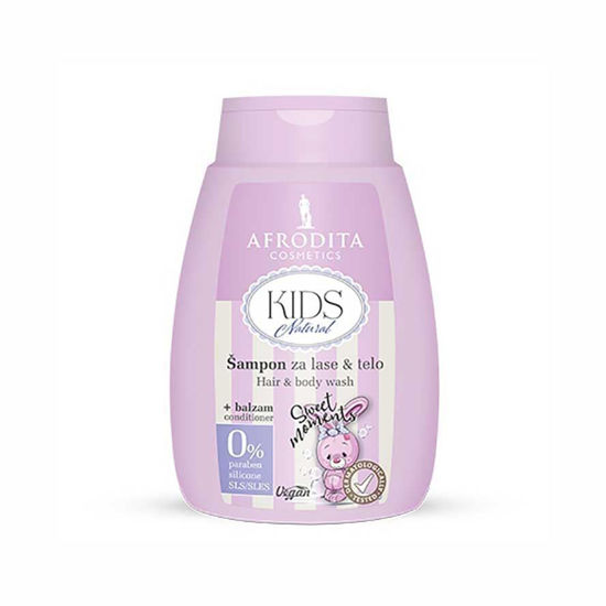 Afrodita Kids Natural šampon za lase & telo + balzam, 200 mL