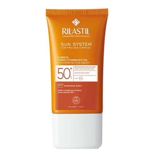 Rilastil Sun System Acnestil Photoprotective krema za zaščito pred soncem ZF 50+, 40 mL