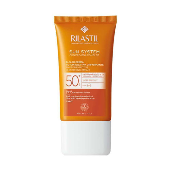 Rilastil Sun System D-clar Light photoprotective krema za poenotenje tena in zaščito pred soncem ZF 50+, 40 mL