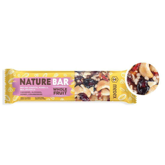 Medex Nature Bar ploščica brusnica, 40 g