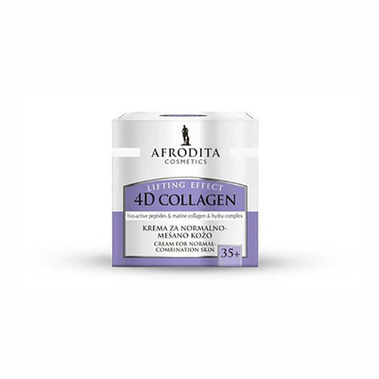 Afrodita 4D Collagen Lifting Effect krema za normalno do mešano kožo, 50 mL
