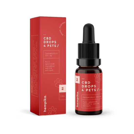Hempika CBD kapljice za male živali 2%, 10 mL