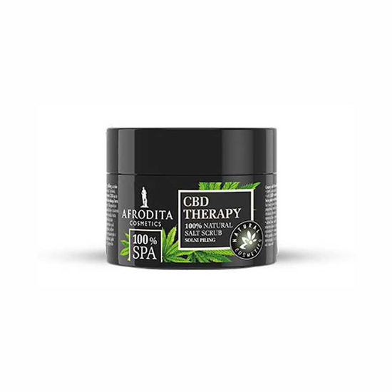 Afrodita 100% SPA CBD Therapy kremni solni piling za telo, 200 g