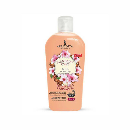 Afrodita mandljev cvet gel za prhanje in kopel, 1000 mL
