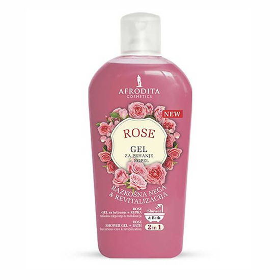 Afrodita Rose gel za prhanje in kopel, 1000 mL