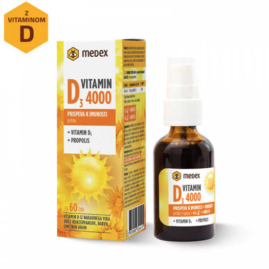 Medex vitamin D3 4000 pršilo, 30 mL