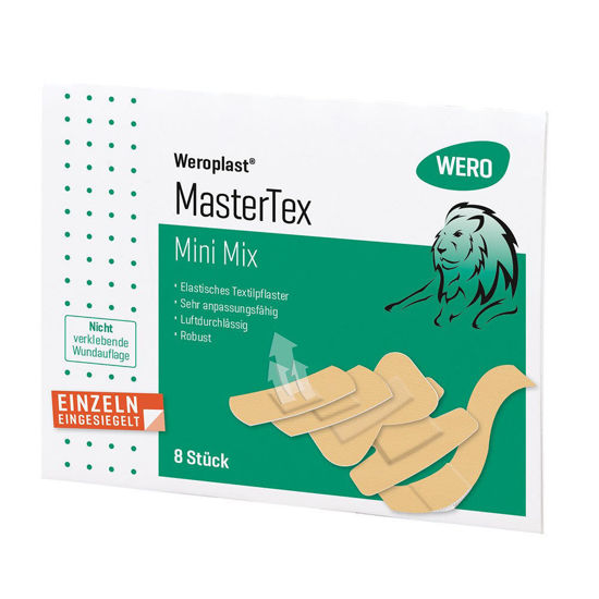 Weroplast MasterTex Mini Mix obstojni tekstilni obliži za rane, 8 obližev