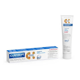 Slika Curasept Biosmalto CAE Junior otroška zobna pasta od 7 do 12 let sadni okus, 75 mL